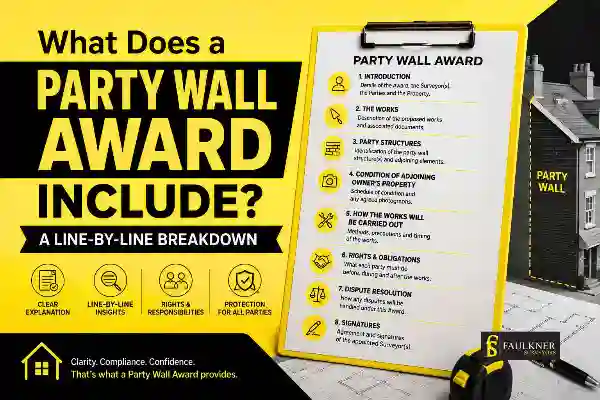 Party Wall Awards Explained Line-by-Line: What Property Owners and Neighbours Need to Know 1 What Does a Party Wall Award Include? A Line-by-Line Breakdown Ruislip